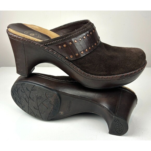 Nurture Shoes - Nurture Windmill Mules Clogs Slip On Shoes Brown Suede Studded Womens Size 11 M